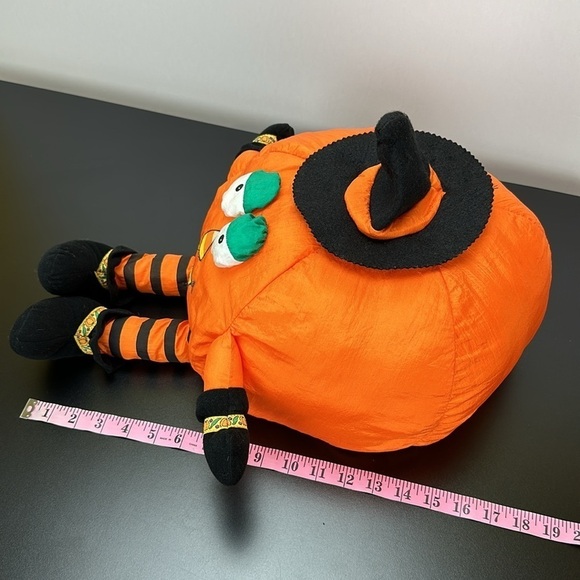 International Silver Co Nylon Pumpkin Jack O Lantern Witch Stuffed Toy Halloween - Picture 11 of 13